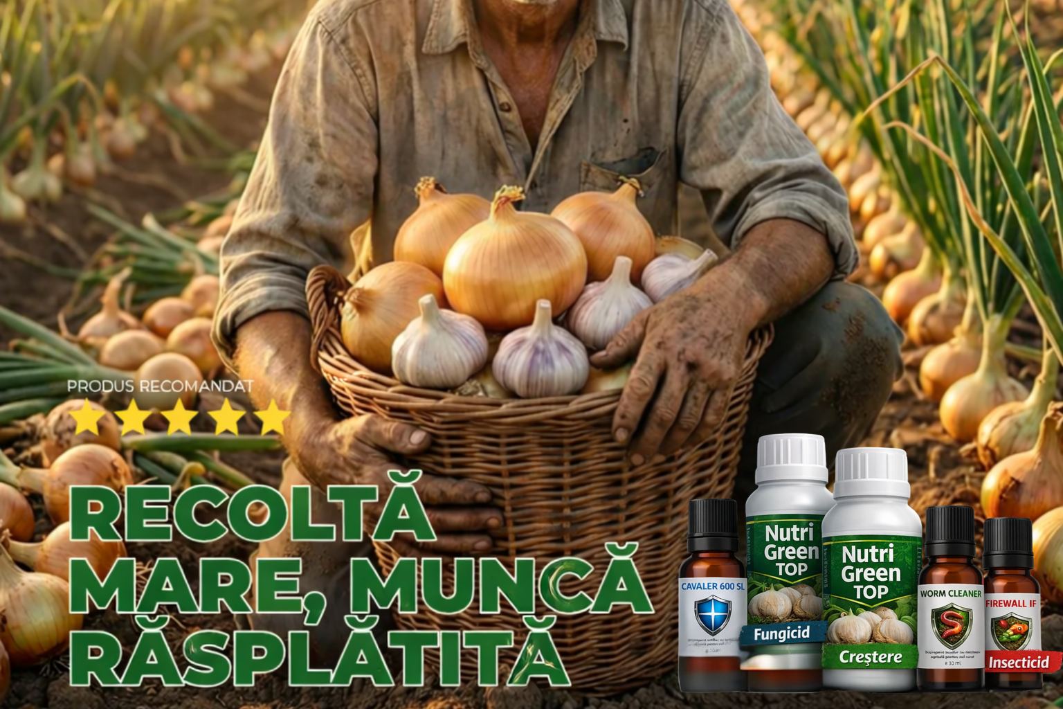 Bio-Kit COMPLET - Biostimulator Ceapă și Usturoi | 10 L