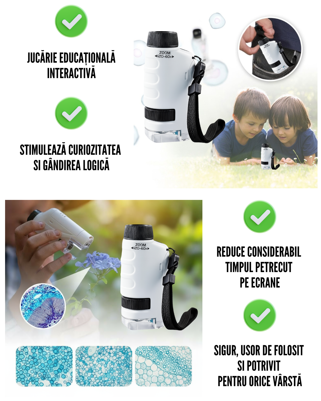 Microscop Portabil - Jucărie Educativă!